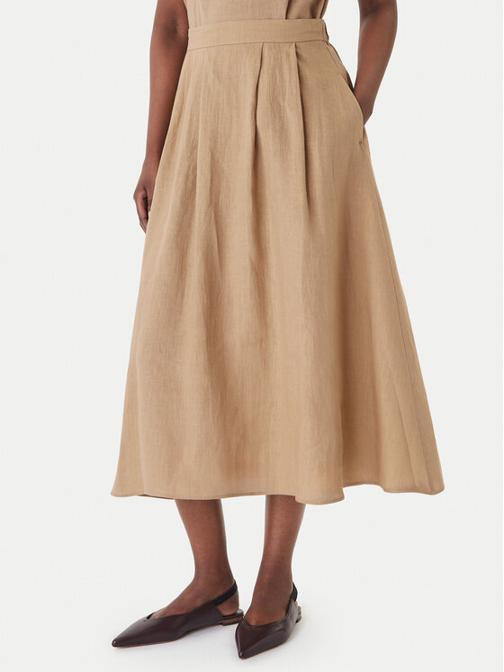Marella Spódnica trapezowa Emme by Marella Biada 2615101082 Beżowy Regular Fit