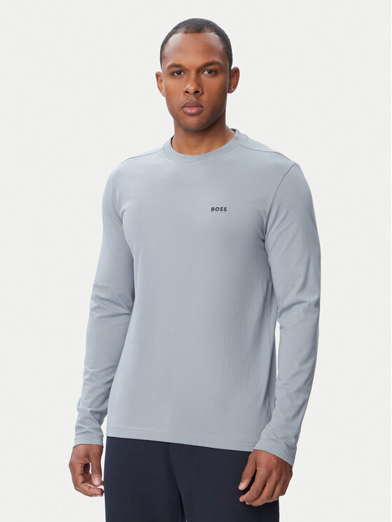 BOSS Longsleeve Tee Long 50506365 Szary ciemny Regular Fit