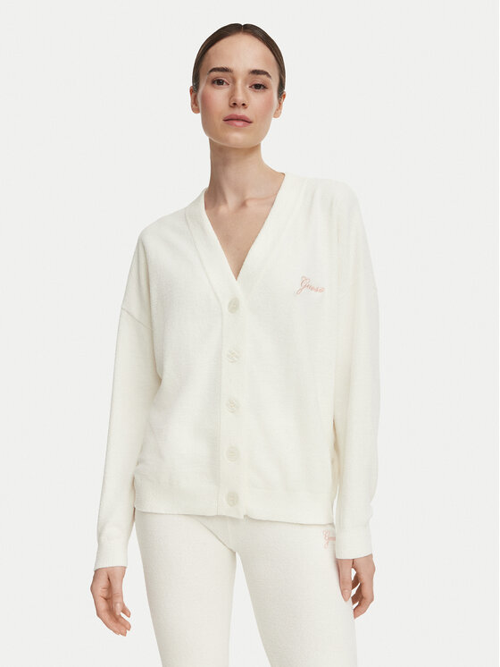 Guess Kardigan O6BR01 Z1143 Kremowy Relaxed Fit