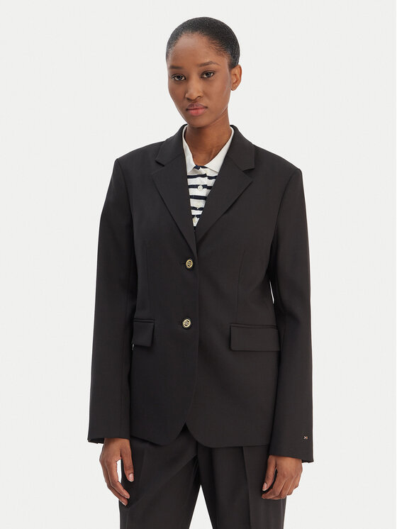 Tommy Hilfiger Marynarka Timeless WW0WW46662 Czarny Regular Fit