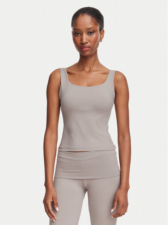 Guess Top V6YP18 K4788 Beżowy ciemny Slim Fit