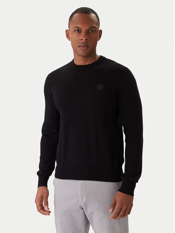 BOSS Sweter Kanovano_S 50527583 Czarny Regular Fit