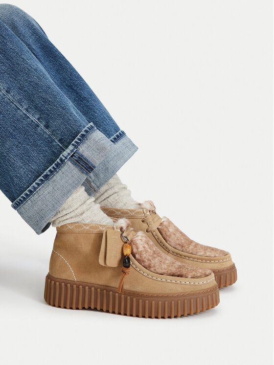 Clarks Trzewiki Torhill Moss 26329429 Beżowy jasny