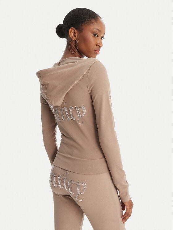 Juicy Couture Bluza Oola JCWAS126306 Beżowy Slim Fit