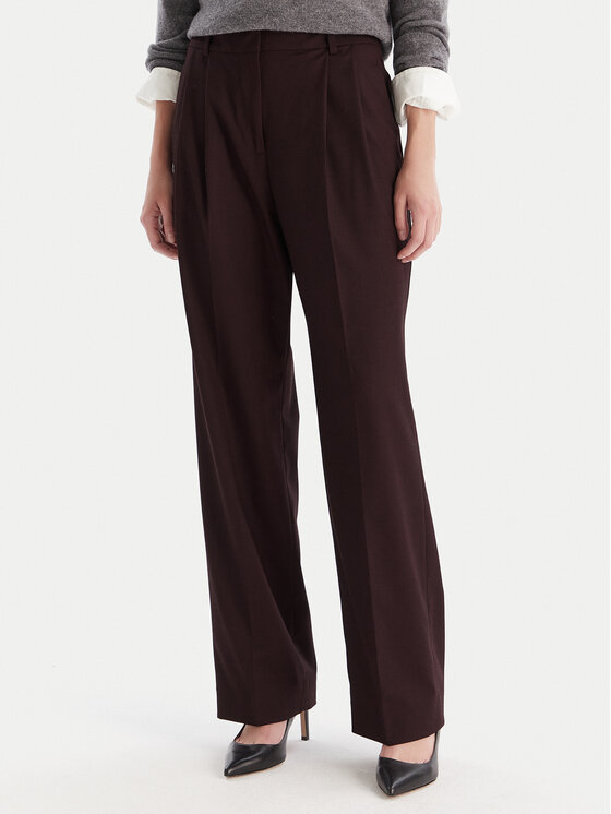 Tommy Hilfiger Spodnie materiałowe WW0WW48358 Bordowy Relaxed Fit