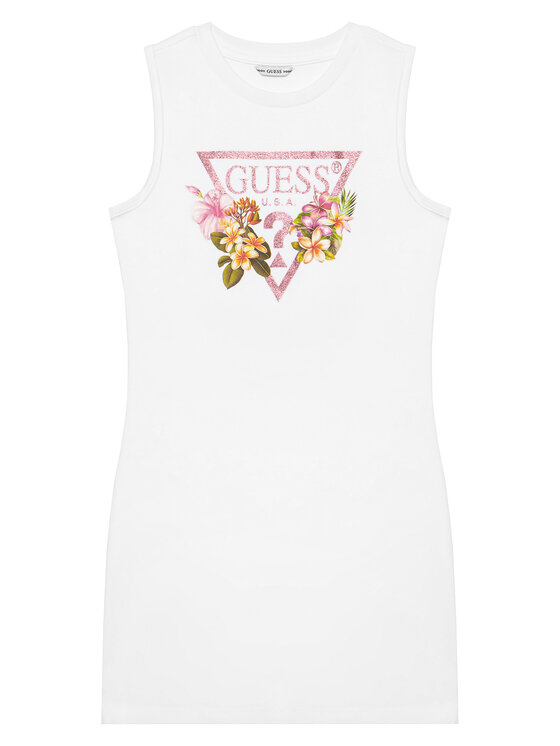 Guess Sukienka codzienna J4RK38 KA6W4 Biały Regular Fit