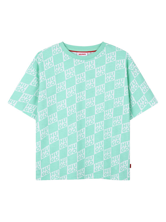 HUGO T-Shirt G01022 S Zielony Loose Fit