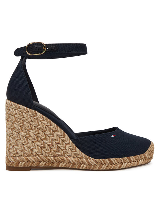 Tommy Hilfiger Espadryle Wedge FW0FW09225 Granatowy