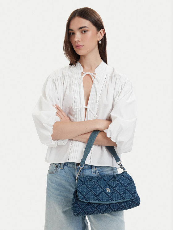 Tommy Hilfiger Torebka Th Feminine Shoulder Bag Denim AW0AW18865 Niebieski