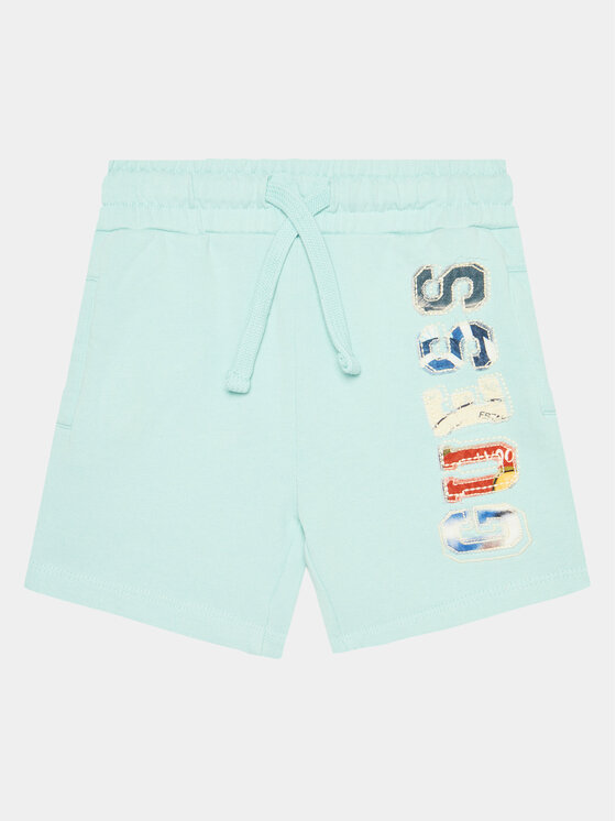 Guess Szorty sportowe N4GD04 KA6R3 Niebieski Relaxed Fit