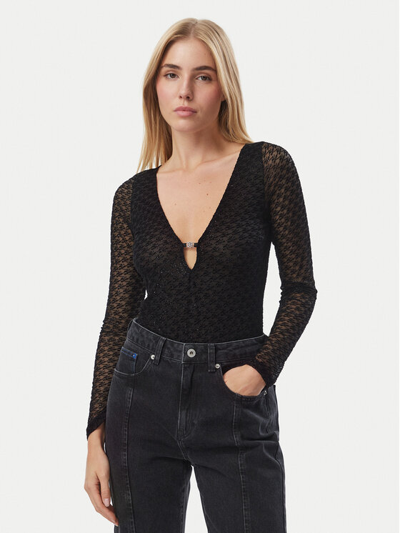 KARL LAGERFELD Body B4W47014 Czarny Slim Fit