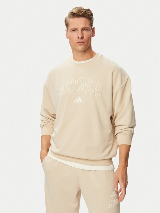 adidas Bluza Seasonal Essentials Collegiate French Terry Crew KF4253 Beżowy Regular Fit