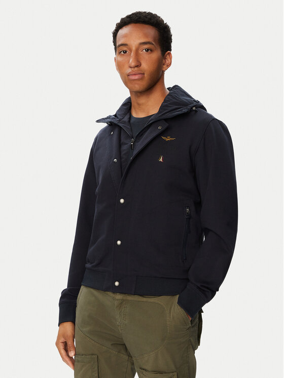 Aeronautica Militare Kurtka bomber 262AF0525UF00691 Granatowy Regular Fit