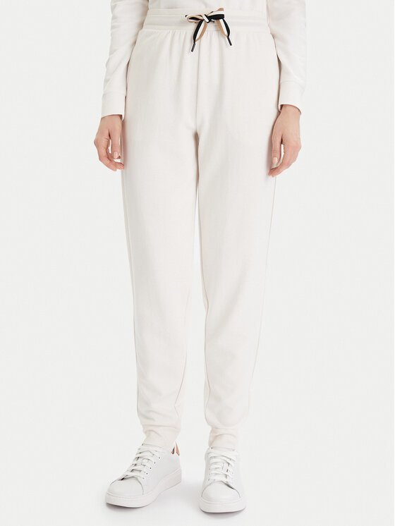 Boss Spodnie dresowe CP Stripe 50524759 Écru Regular Fit