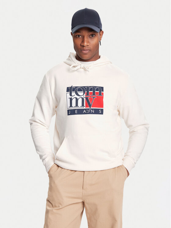 Tommy Jeans Bluza DM0DM22092 Biały Relaxed Fit