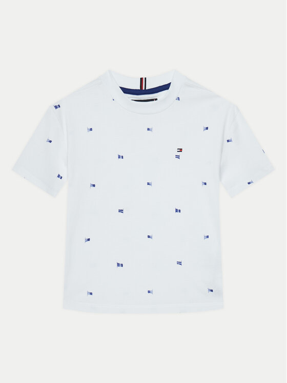 Tommy Hilfiger T-Shirt KB0KB09353 S Biały Regular Fit