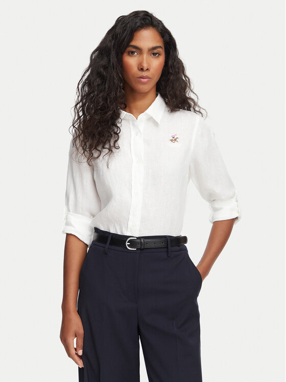 Beverly Hills Polo Club Koszula P-SS26W-SH0004 Biały Regular Fit