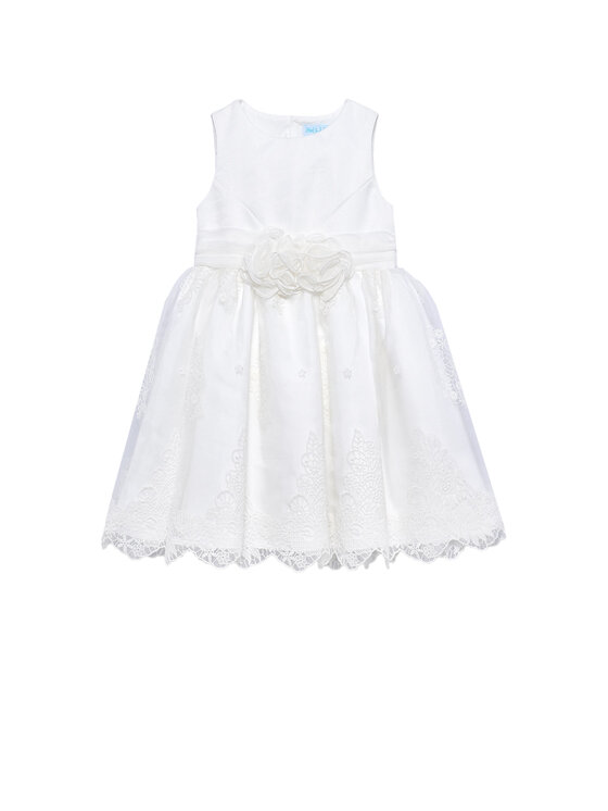 Abel & Lula Sukienka elegancka 5027 Biały Regular Fit